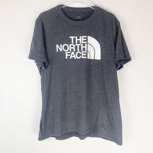 The North Face Shirt Mens Large Gray Spell Out Graphic Tee Short Sleeves Crew‎ L